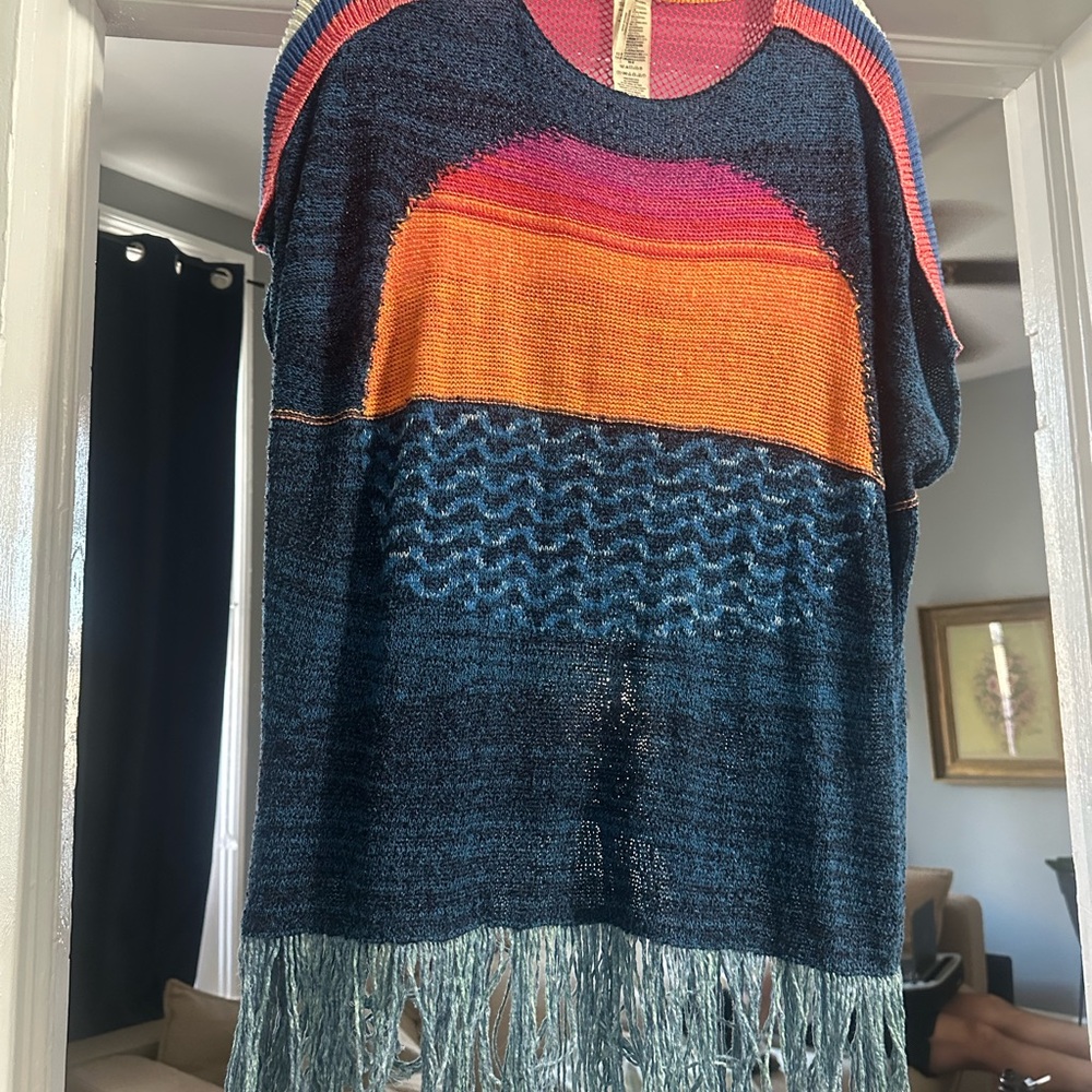 Free People Knit Fringe Top